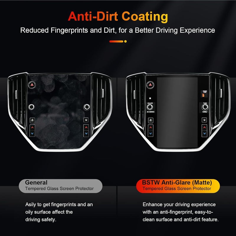BSTW for Subaru Ascent Screen Protector 2025 Matte for 2023-2026 Ascent Premium/Limited 11.6-in for 2025 Subaru Ascent Accessories 9H Anti Glare Tempered Glass Protective Film (Ascent 11.6-In Matte) - Image 3